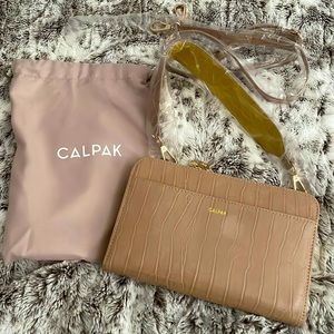 CALPAK Croc Travel Wallet - Sand